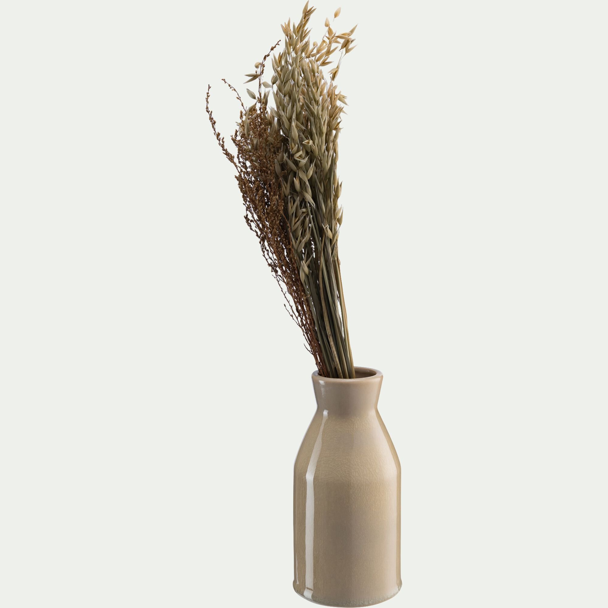GRIMONE - Vase classique en faïence H17cm - blanc