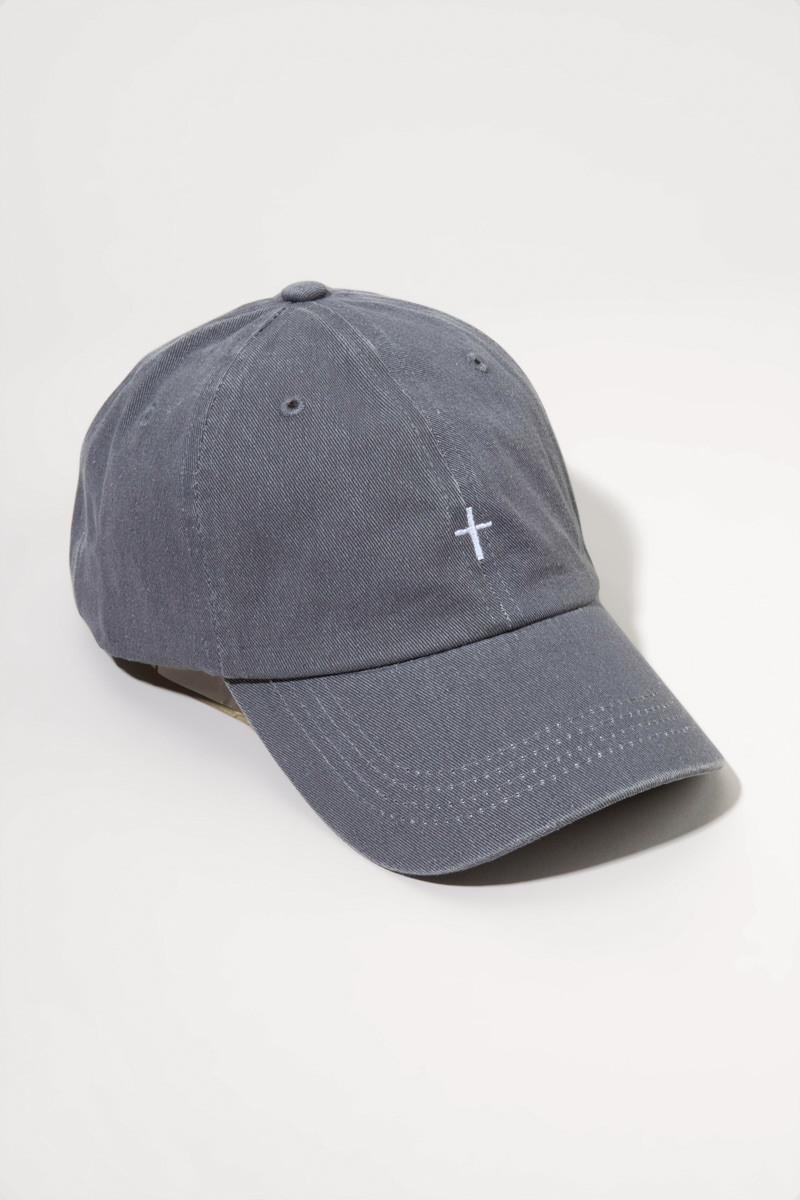 Fae Tiny Embroidered Cross Baseball Hat