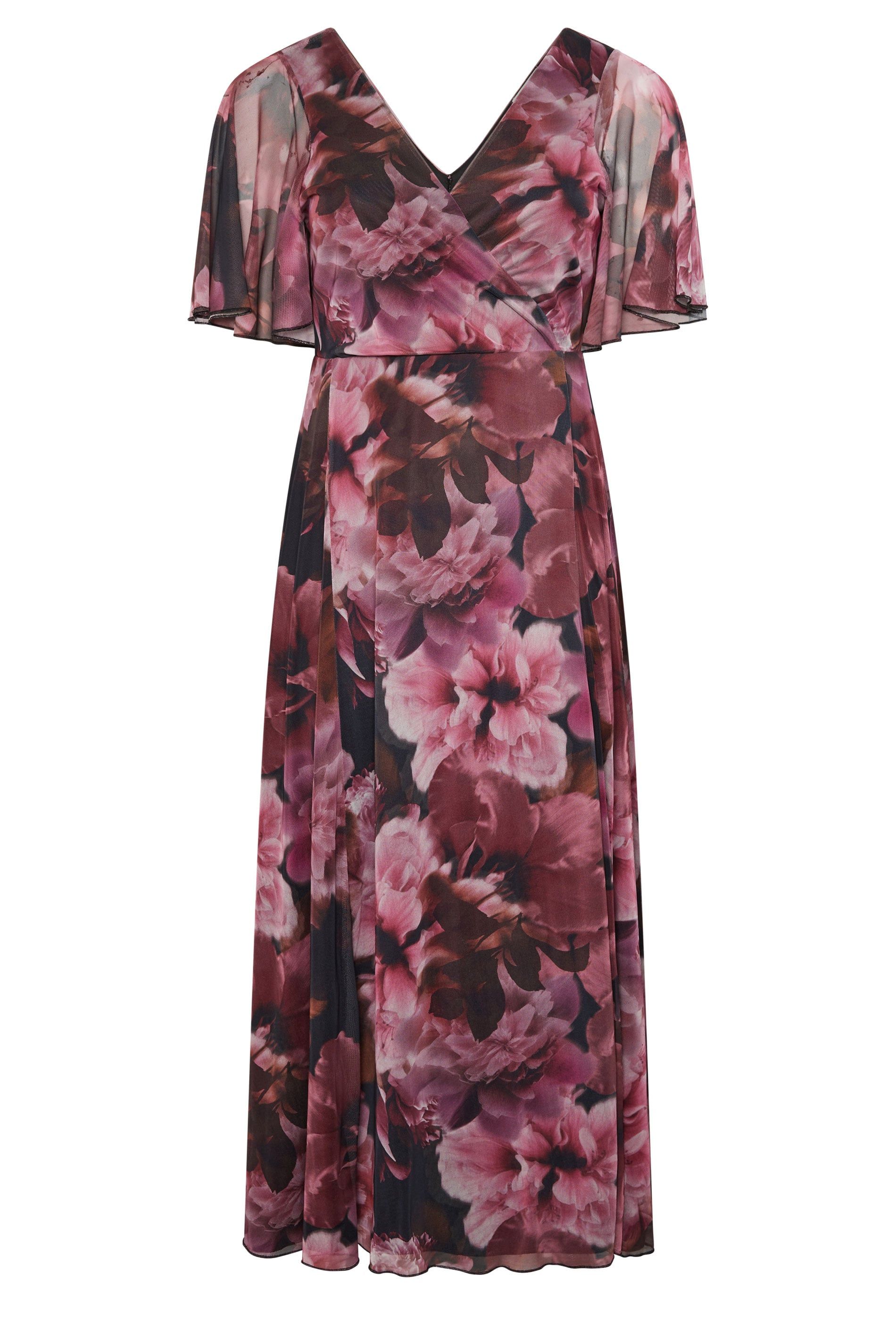 Yours Floral Abstract Mesh Dress