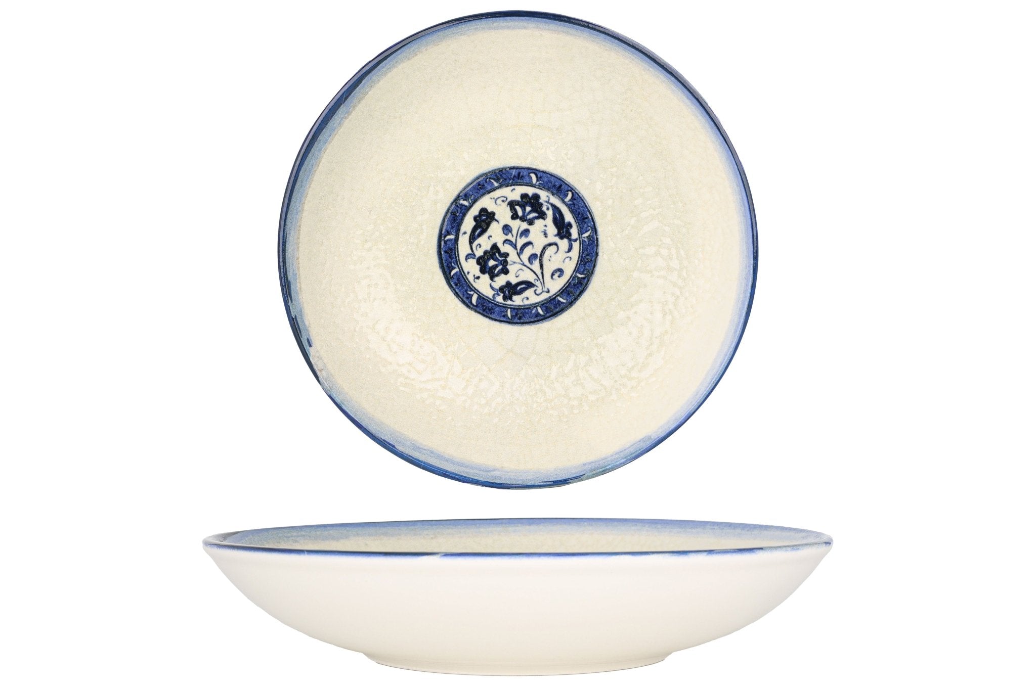 Bonna Diep bord - Esnaf - Porselein - 25 cm (1300cc) - set van 6