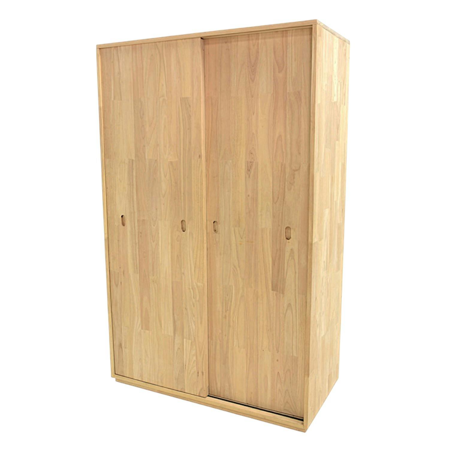 Armoire Penderie Hévéa 2 portes coulissantes 120x60x195cm BALTIC