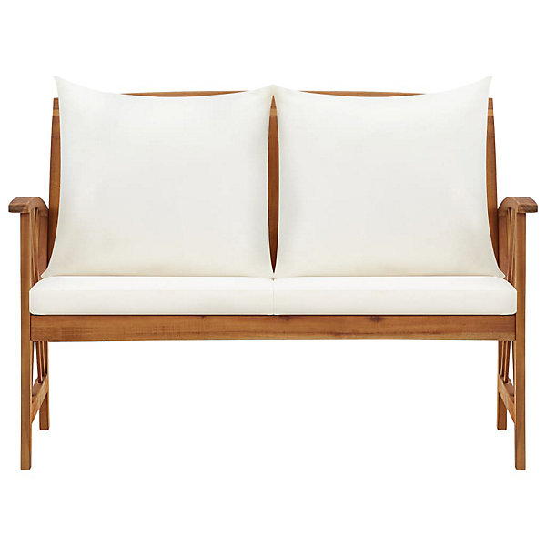 Banc de jardin meuble de patio bois Helloshop26