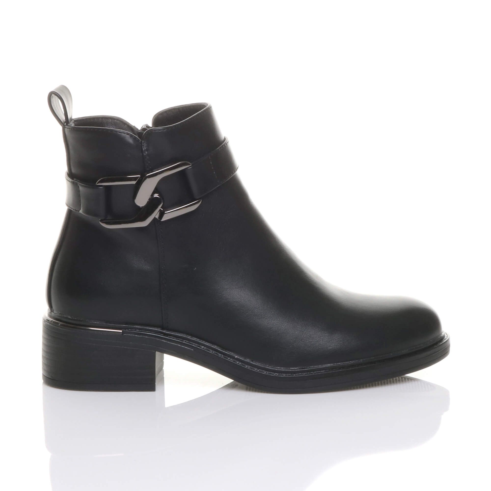 AJVANI Flat Low Heel Ankle Boots