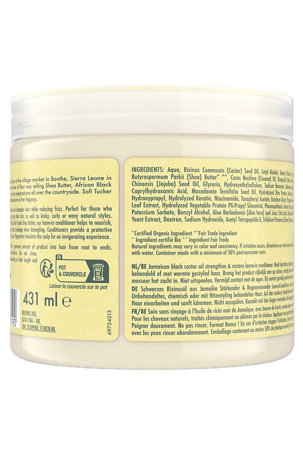 Shea Moisture Jamaican Black Castor Oil Strengthen & Restore Leave-in Conditioner 431ml