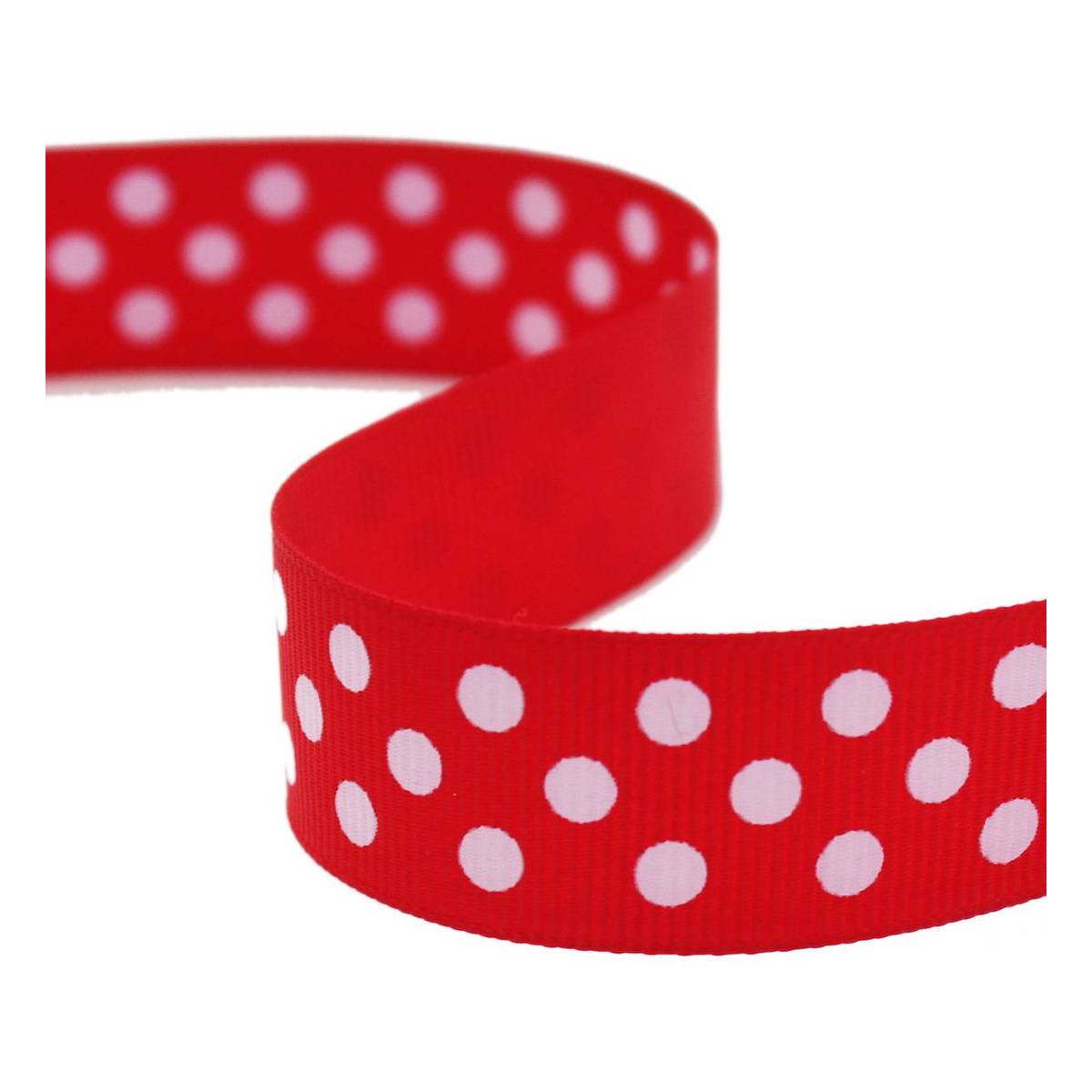 Red Spots Grosgrain Ribbon 19mm x 4m