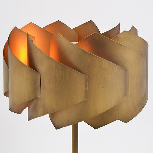 Lampe à poser chic en métal doré SPIRALE