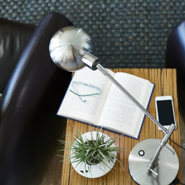 OttLite Wellness Series Refine Lamp, Brushed Nickel