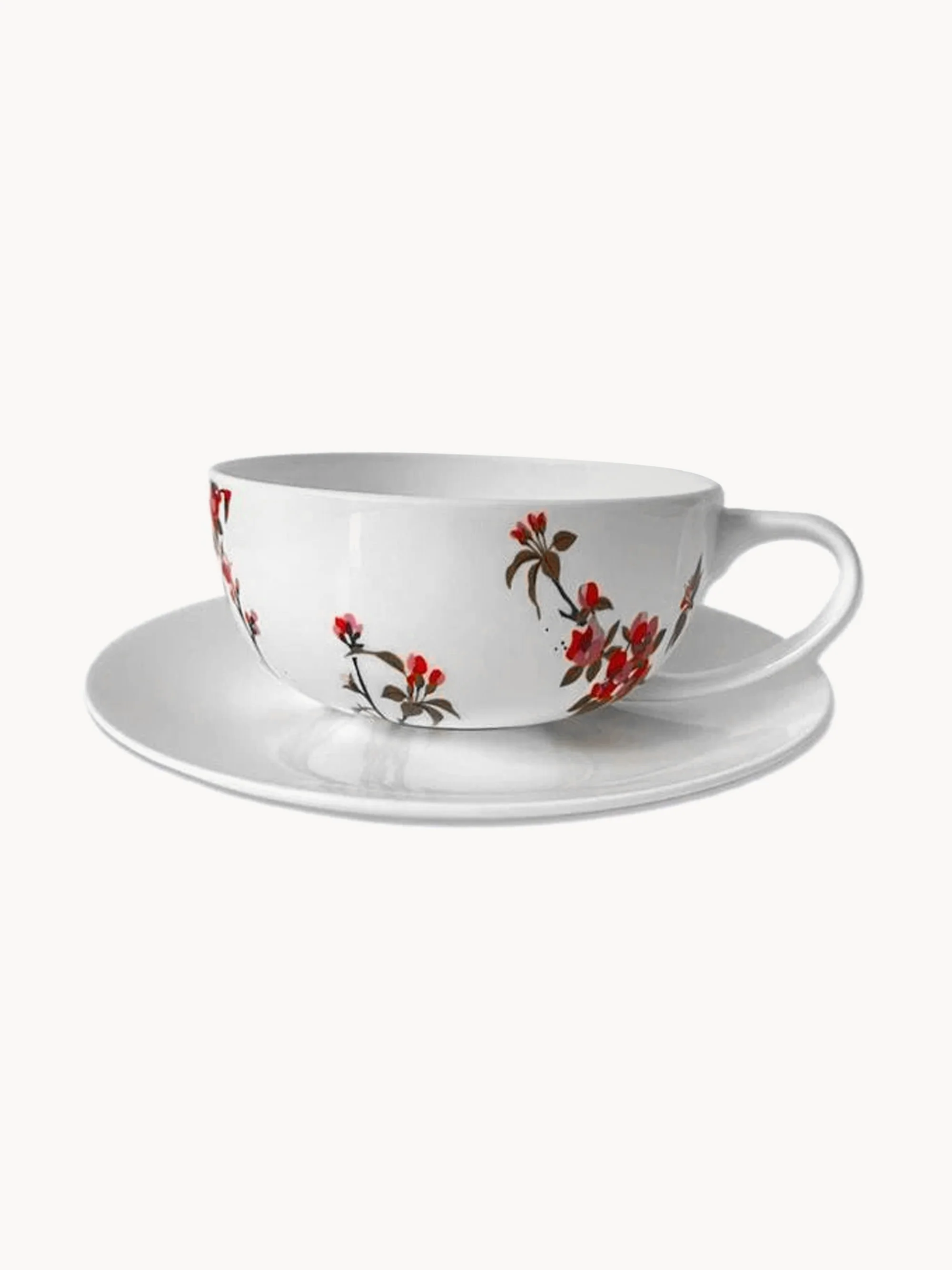 Tasse Fiori Rossi aus New Bone China