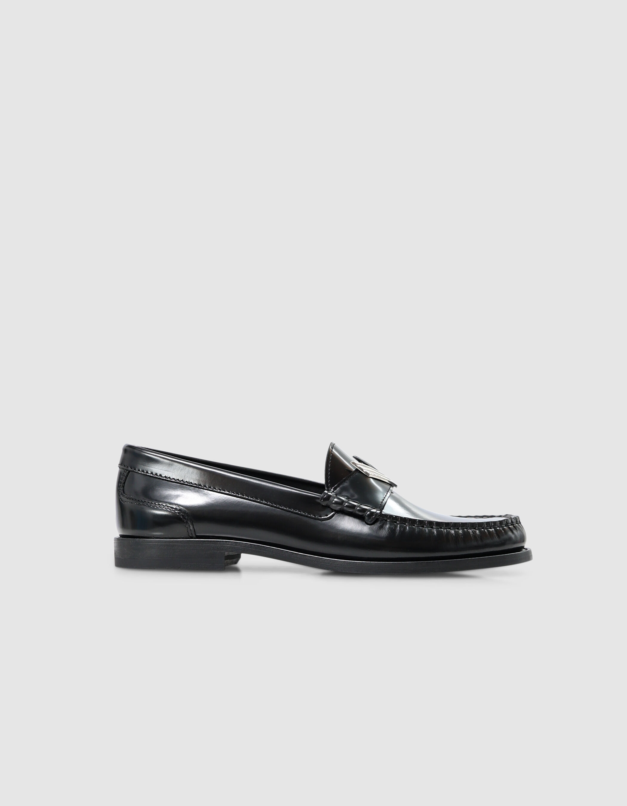 Mocassins noirs cuir glacé Femme