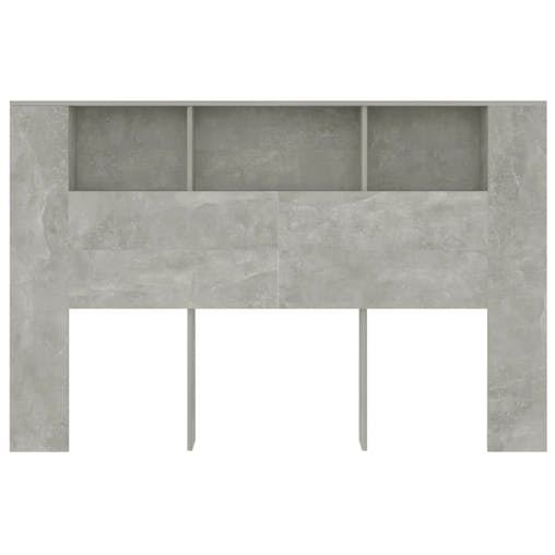 NNEVL Headboard Cabinet Concrete Grey 160x18.5x104.5 cm