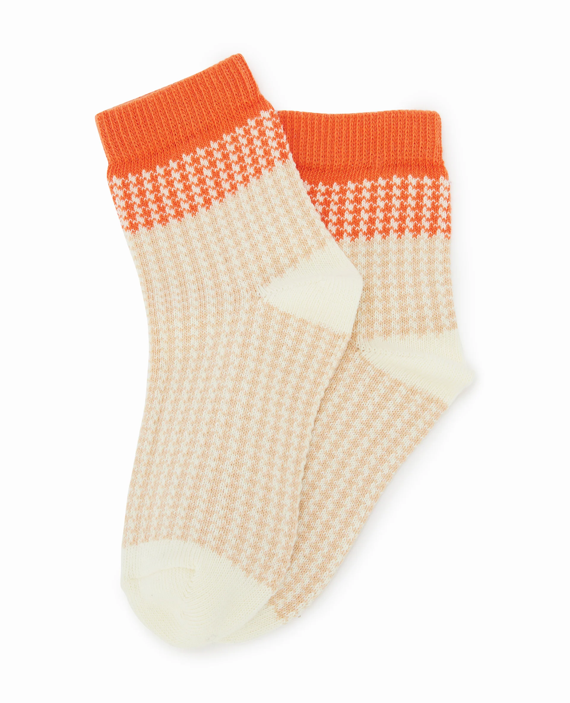 Paire de chaussettes motif pied-de-poule