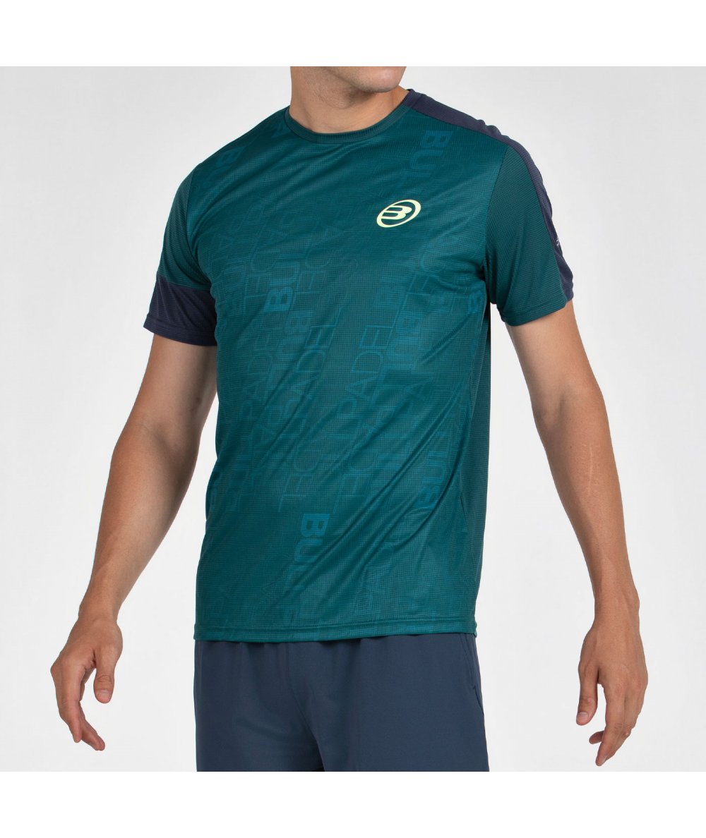 CAMISETA BULLPADEL LEIDO VERDE OSCURO