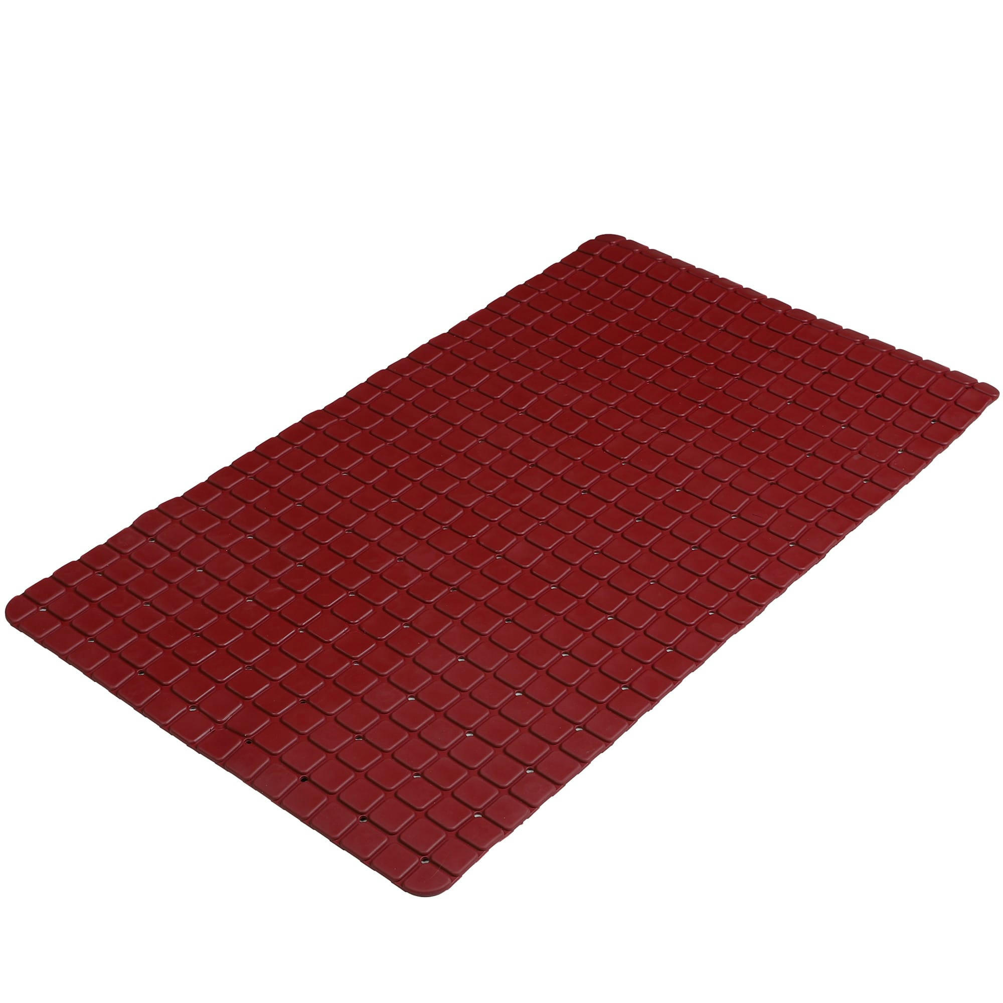 - Tapis fond de baignoire antidérapant PVC rouge bordeaux mosaic