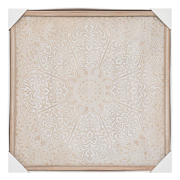 Déco murale Timea - hévéa et bois - 60x60 cm - Atmosphera