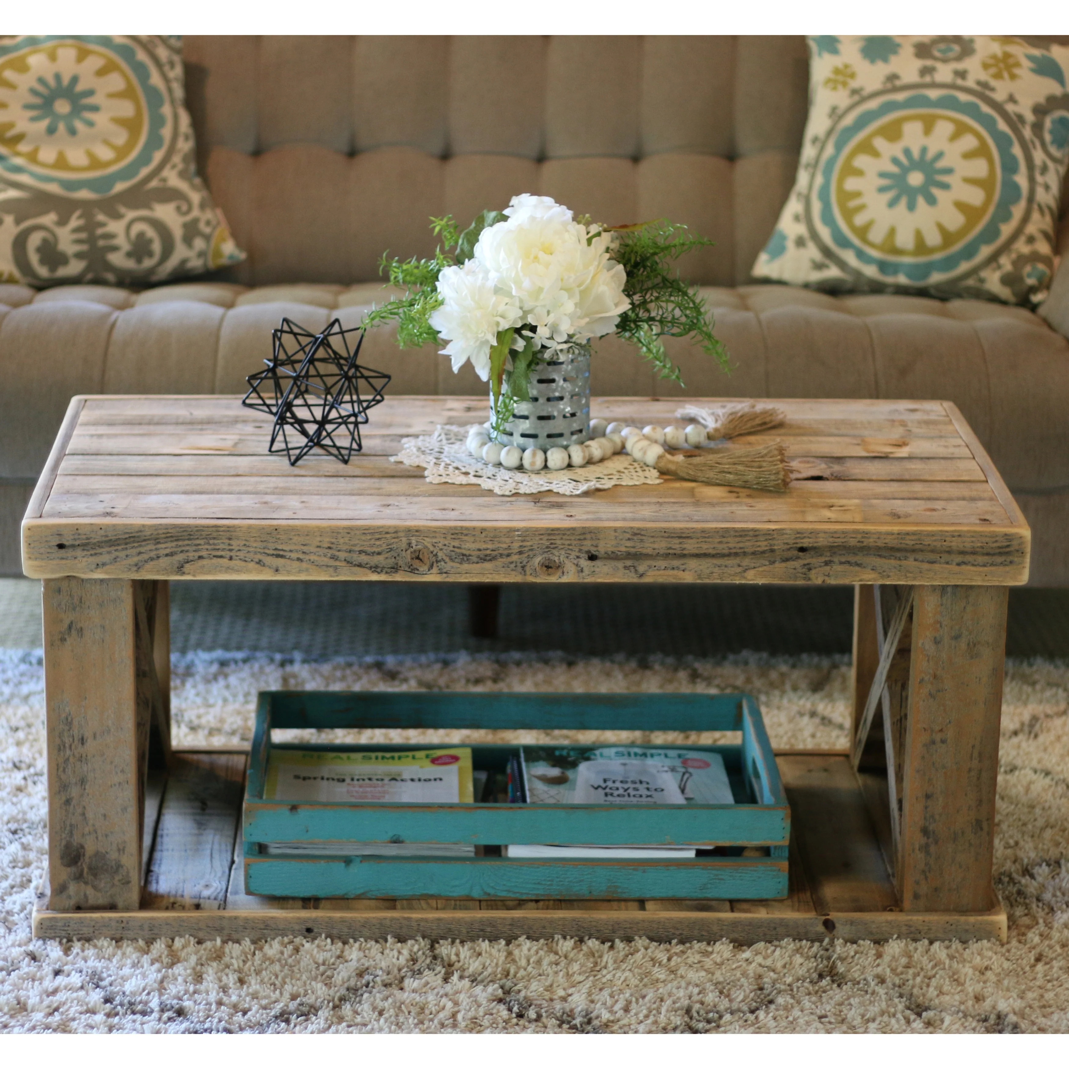 Wooden X Leg Coffee Table
