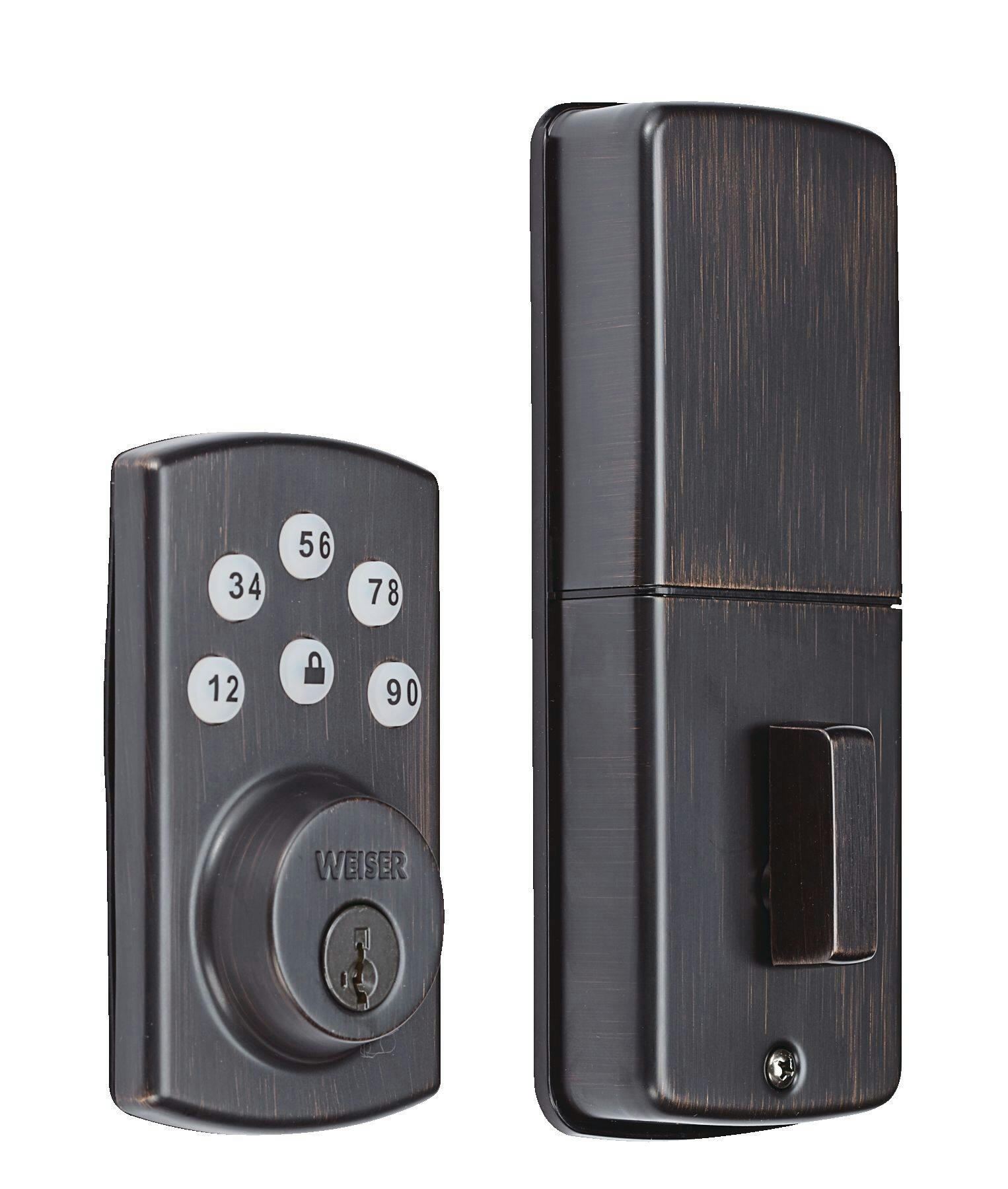 Weiser Electronic Motorized Powerbolt 2 Deadbolt, Bronze