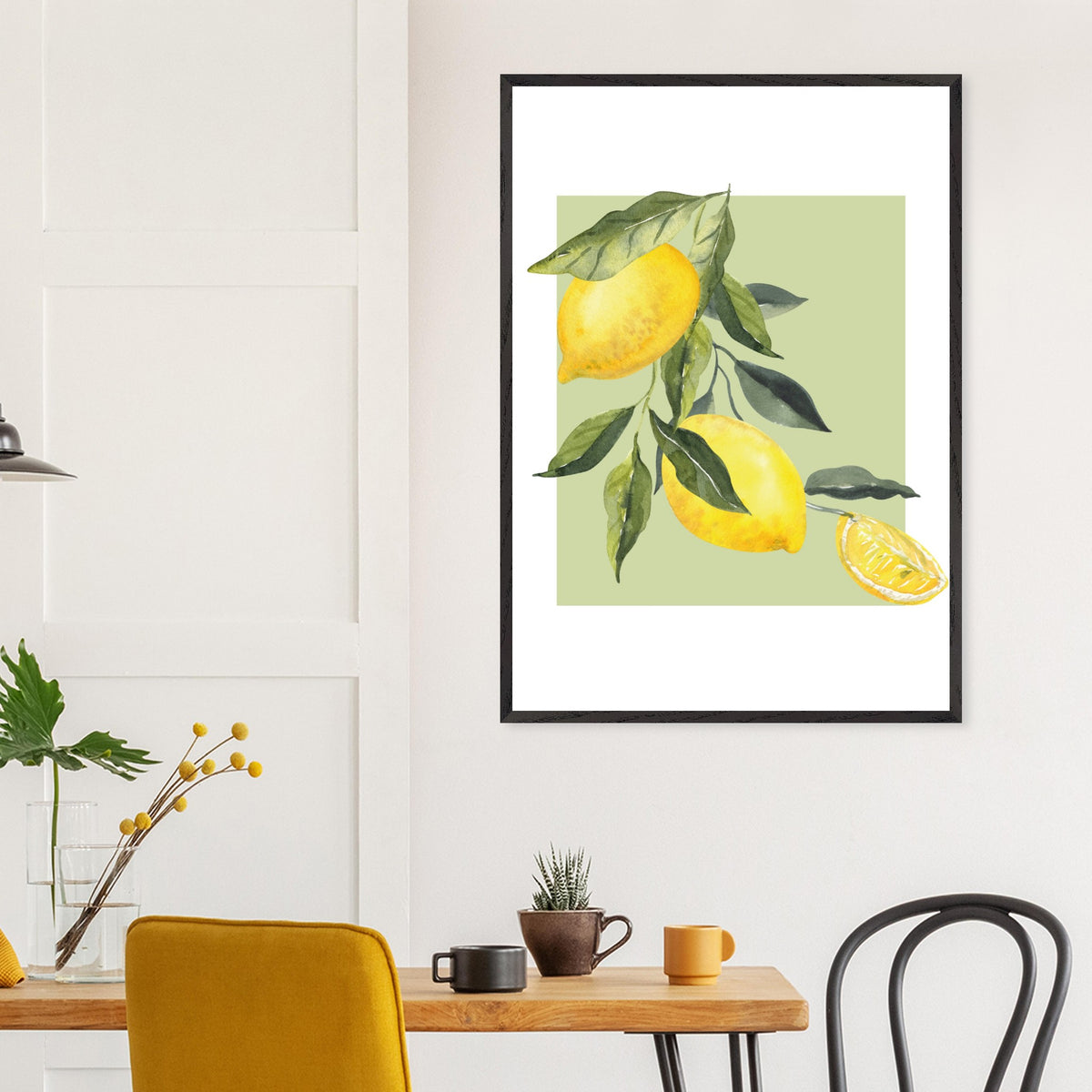 Artfulprints Poster Fruits - Lemon tree symphony  - 70x100 cm - Groen