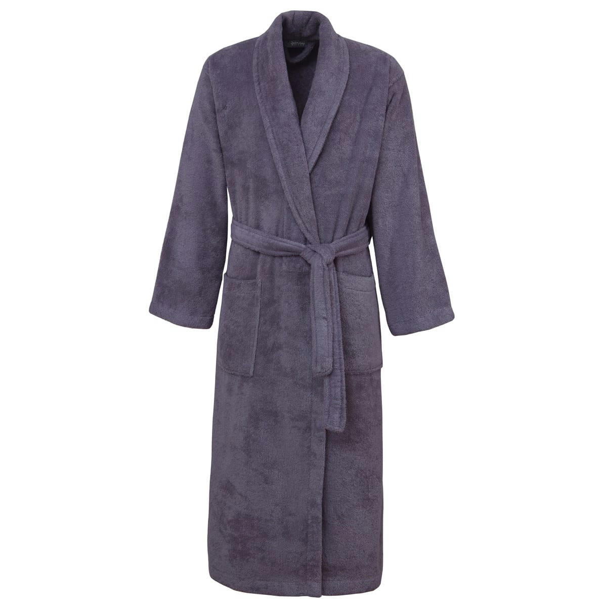 LUXURY - Peignoir de bain mixte col châle en coton 420 g/m² Myrtille L