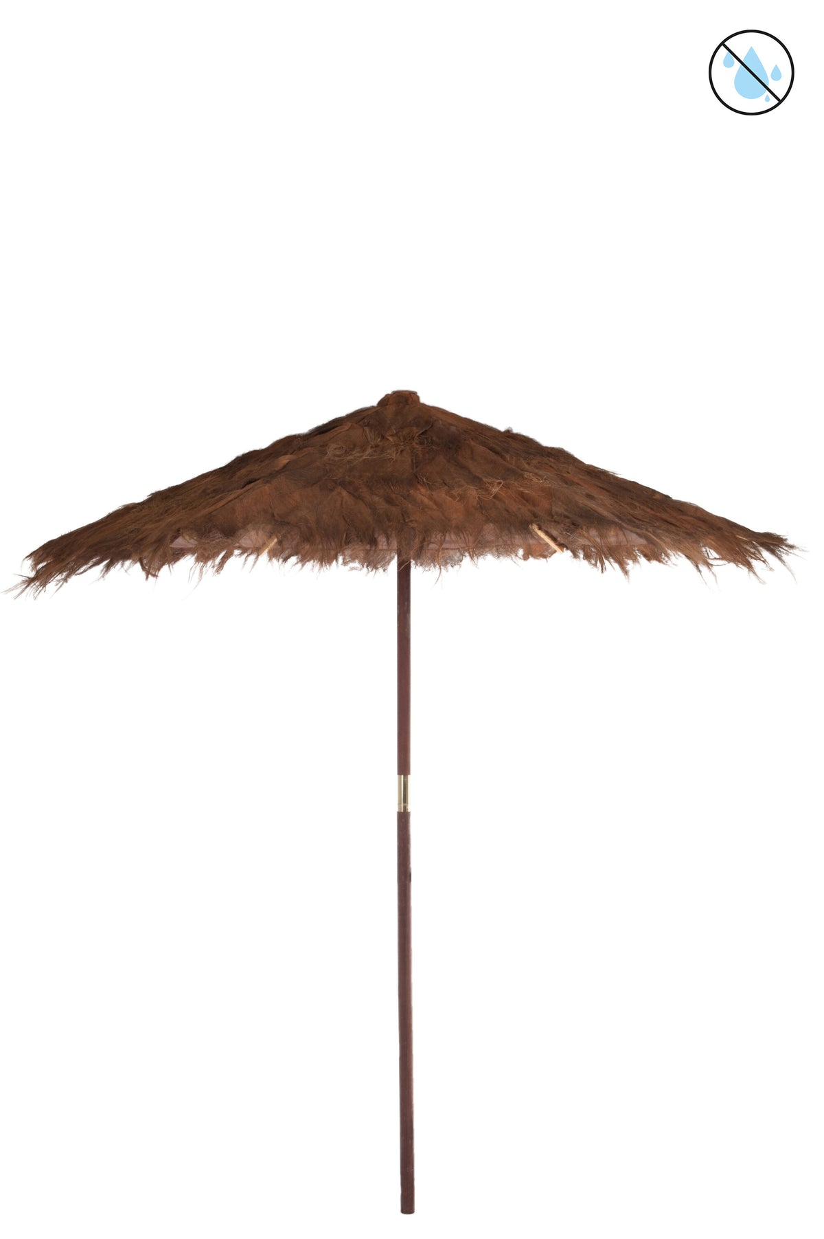 J-Line parasol Cocobladeren - hout - bruin - large