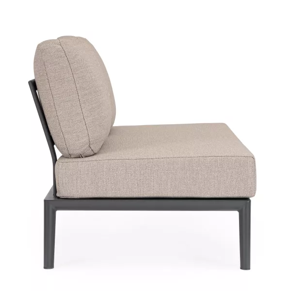 Bolzano Giacomo Sofa ogrodowa 144x80 antracytowa aluminum