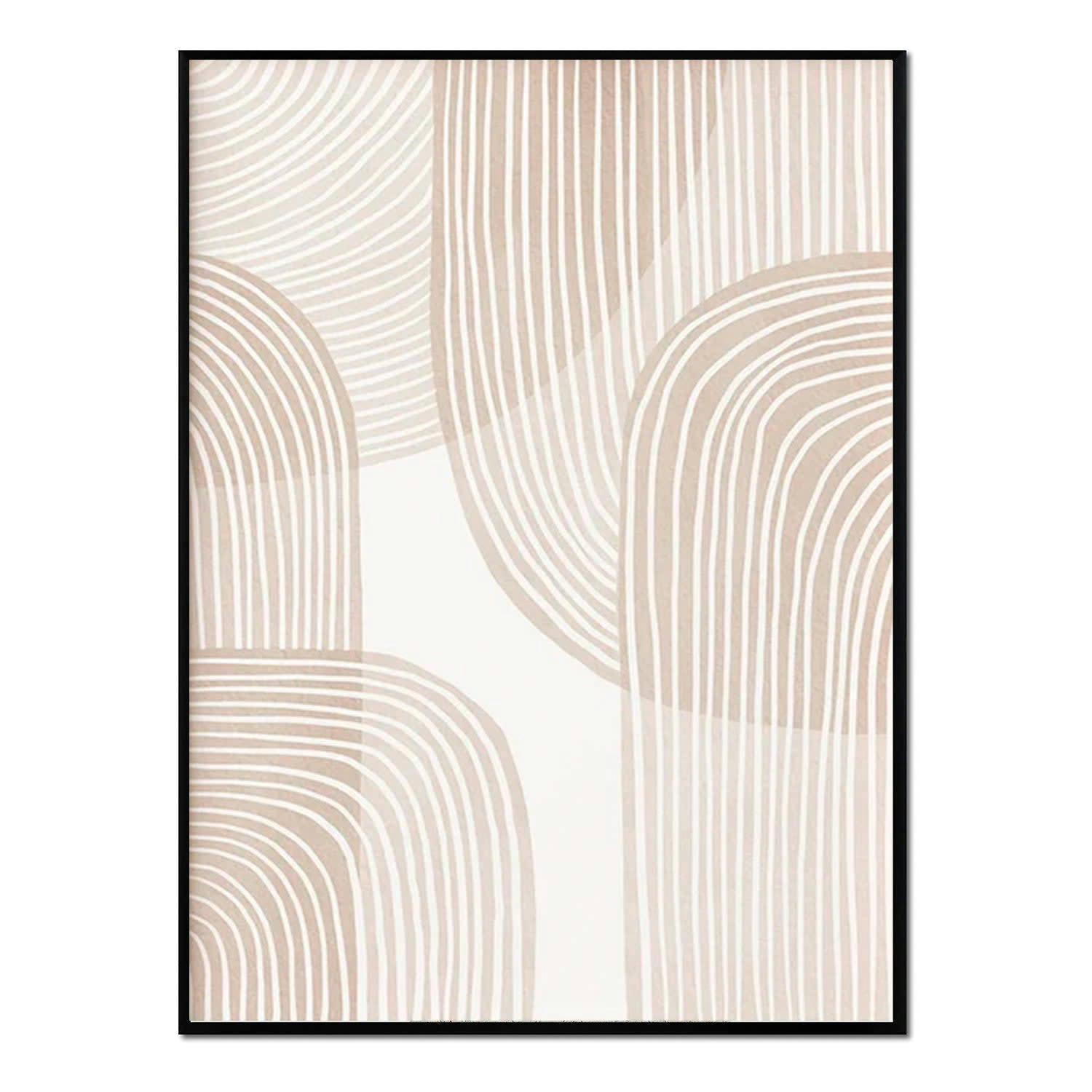 MINIMALISMO - Affiche avec cadre noir -  lignes minimalistes - 50x70