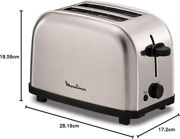 Grille-pain Inox Classique 2 Fentes 700W