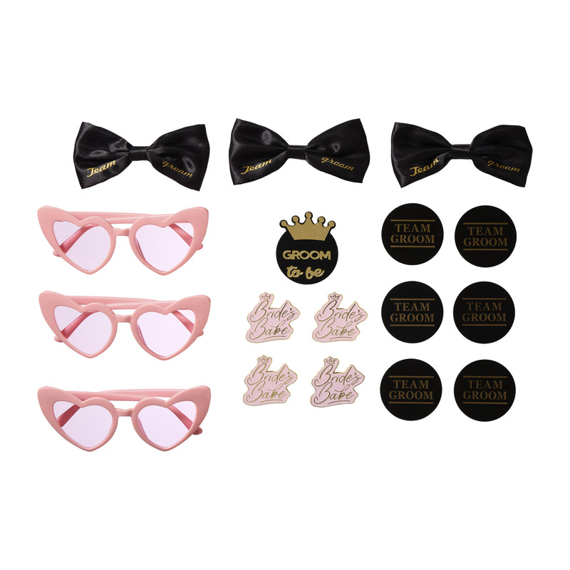 Groom to be button - zwart/goudkleurig - set van 6