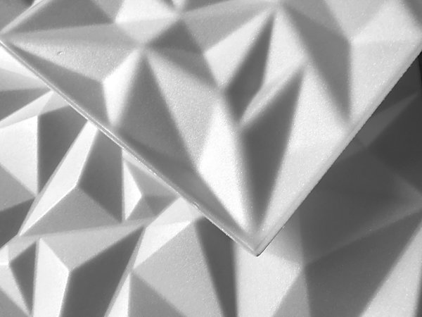 Panneaux de plafond et panneaux muraux 3D Ametyst Blanc 12m²/48 pieces
