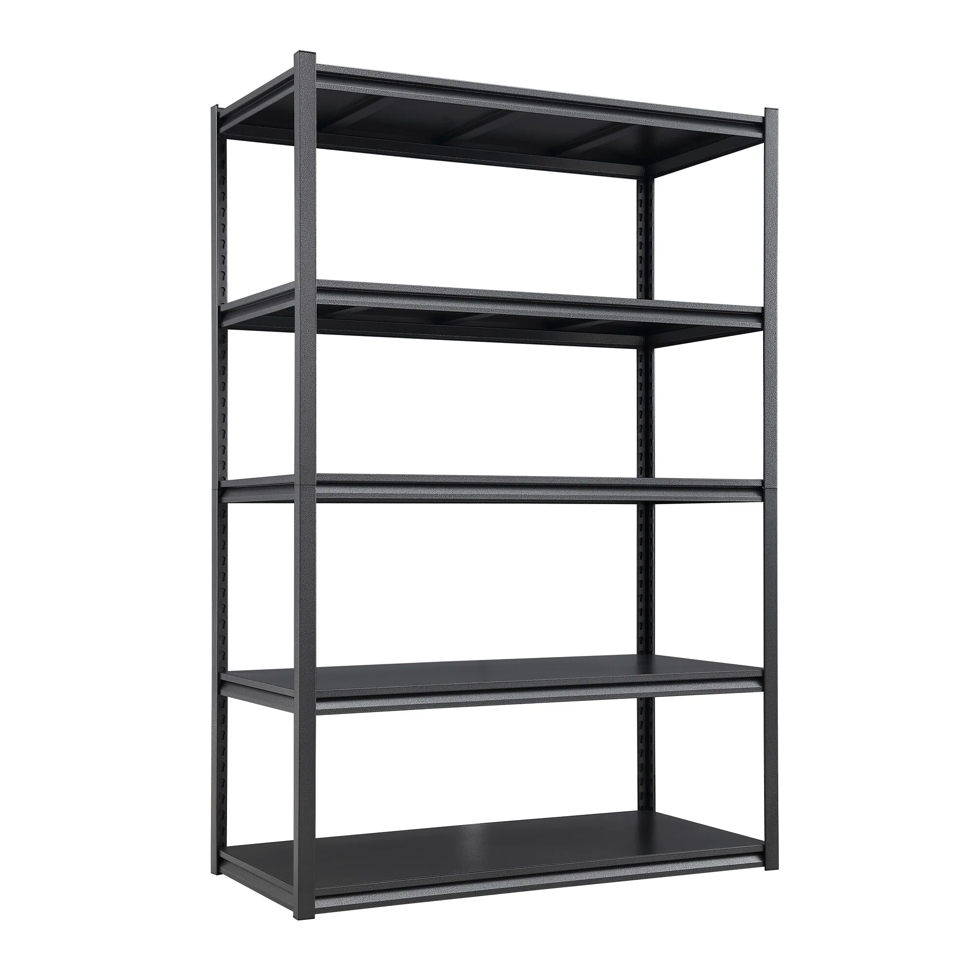 72'' 5-Tier Black Metal Shelves Pantry Organizer Storage