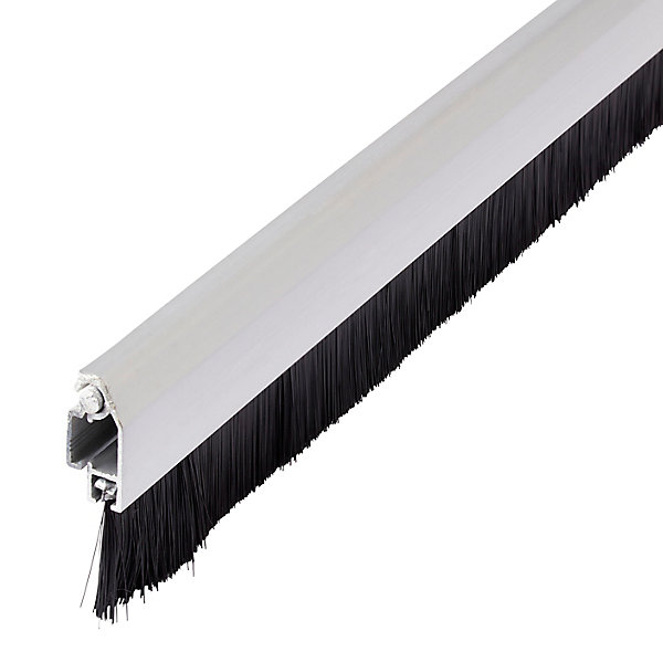 Bas de porte alu brosse Volden noir L.1 m