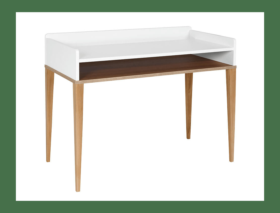 VOLT - Bureau à casier Blanc et Bois