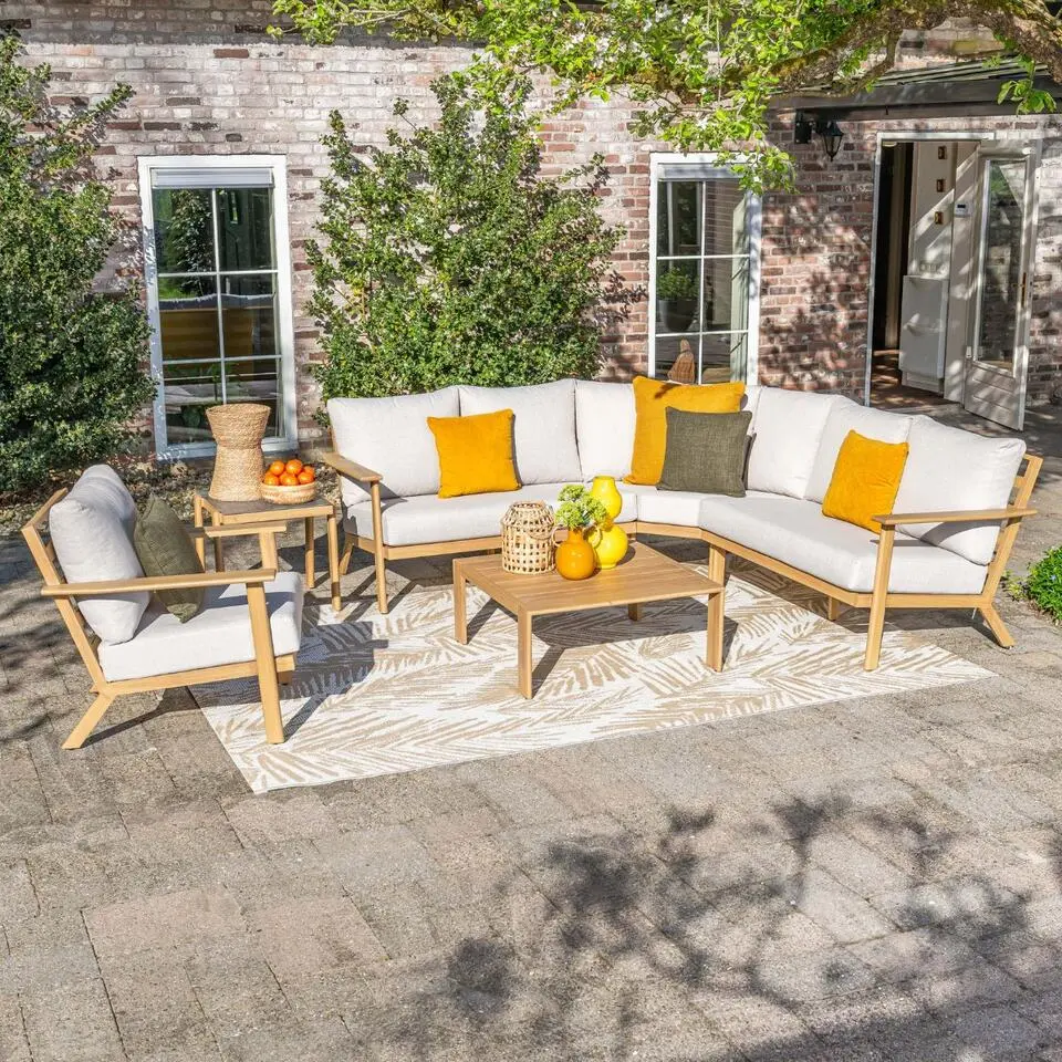 Garden Impressions Ariana loungeset 6-delig - light teak look