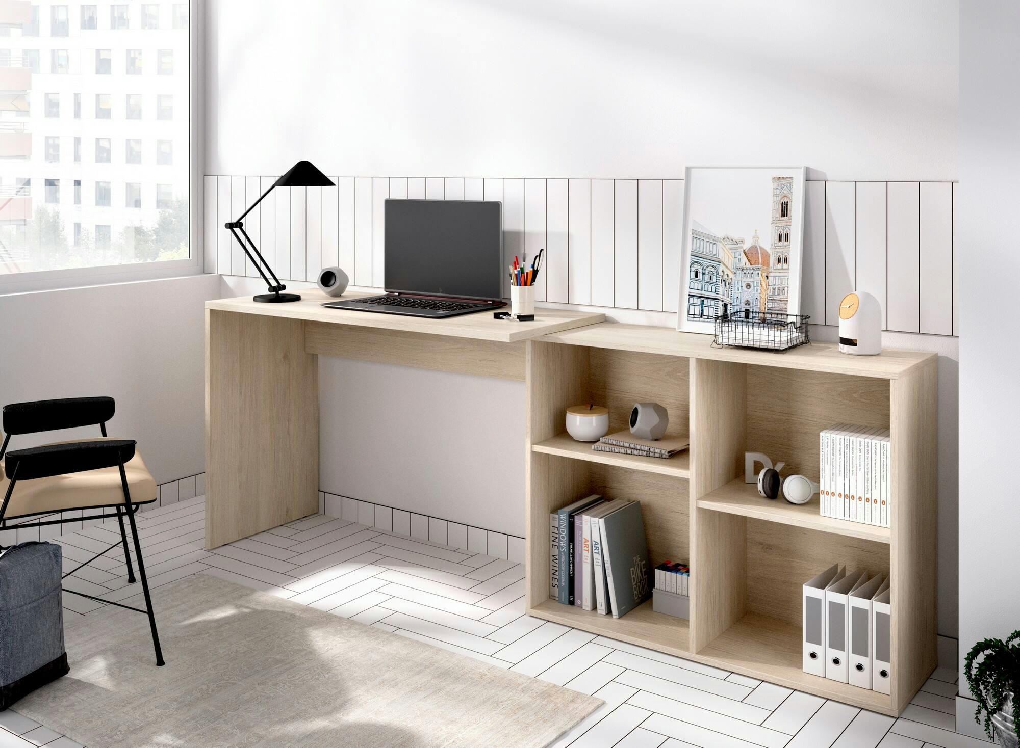 DKEA - Bureau effet bois chêne