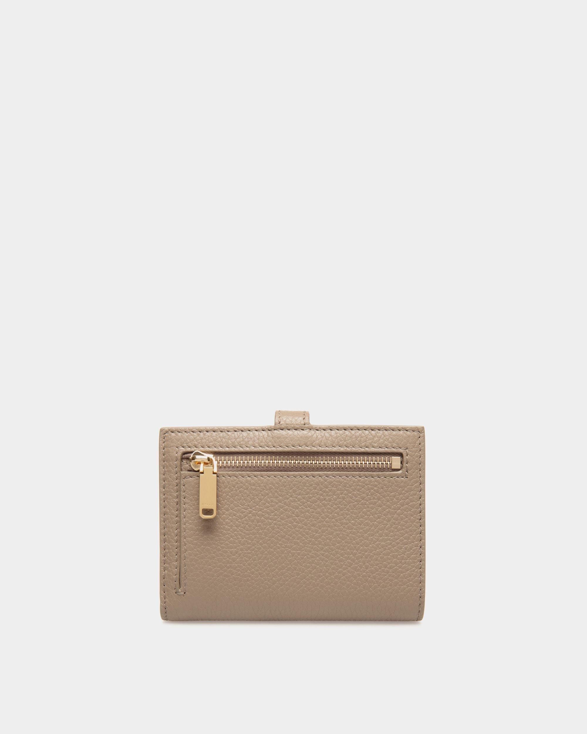 Lock Me Geldbörse Aus Genarbtem Leder In Taupe