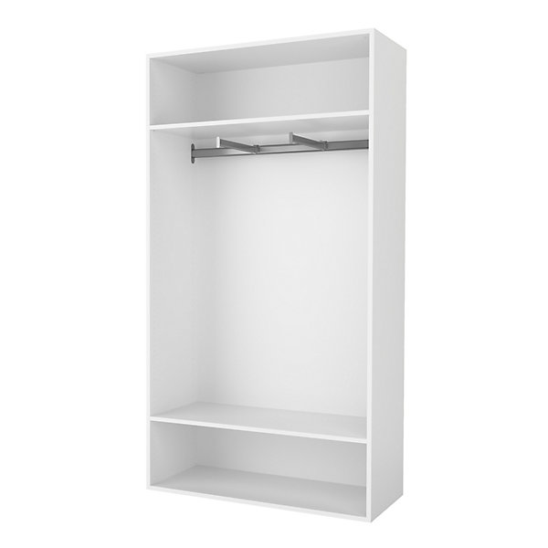 2 tablettes blanches GoodHome Atomia L. 96,4 x P. 43,2 cm