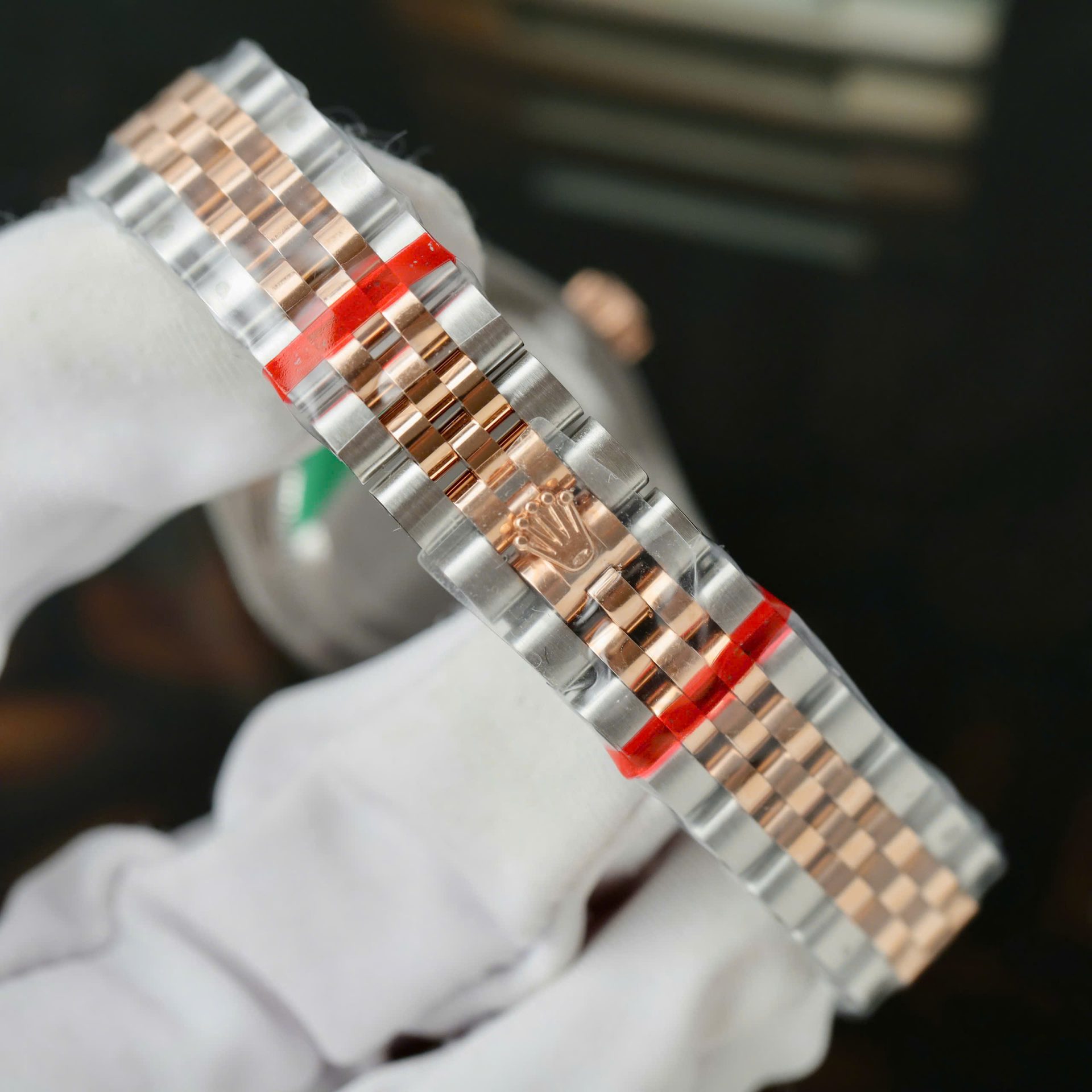 Rolex Lady-Datejust 279171-0011 SS/RG Plated Chocolate Dial CZ Diamonds 28mm Jub AAA Replica