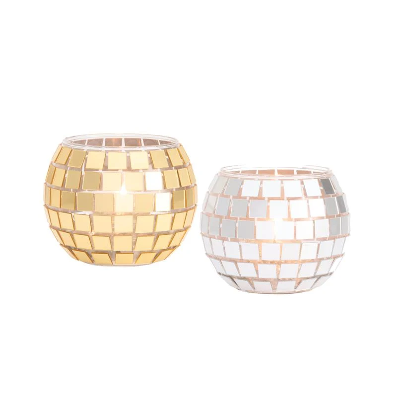 Disco Ball Tealight Holder Pair