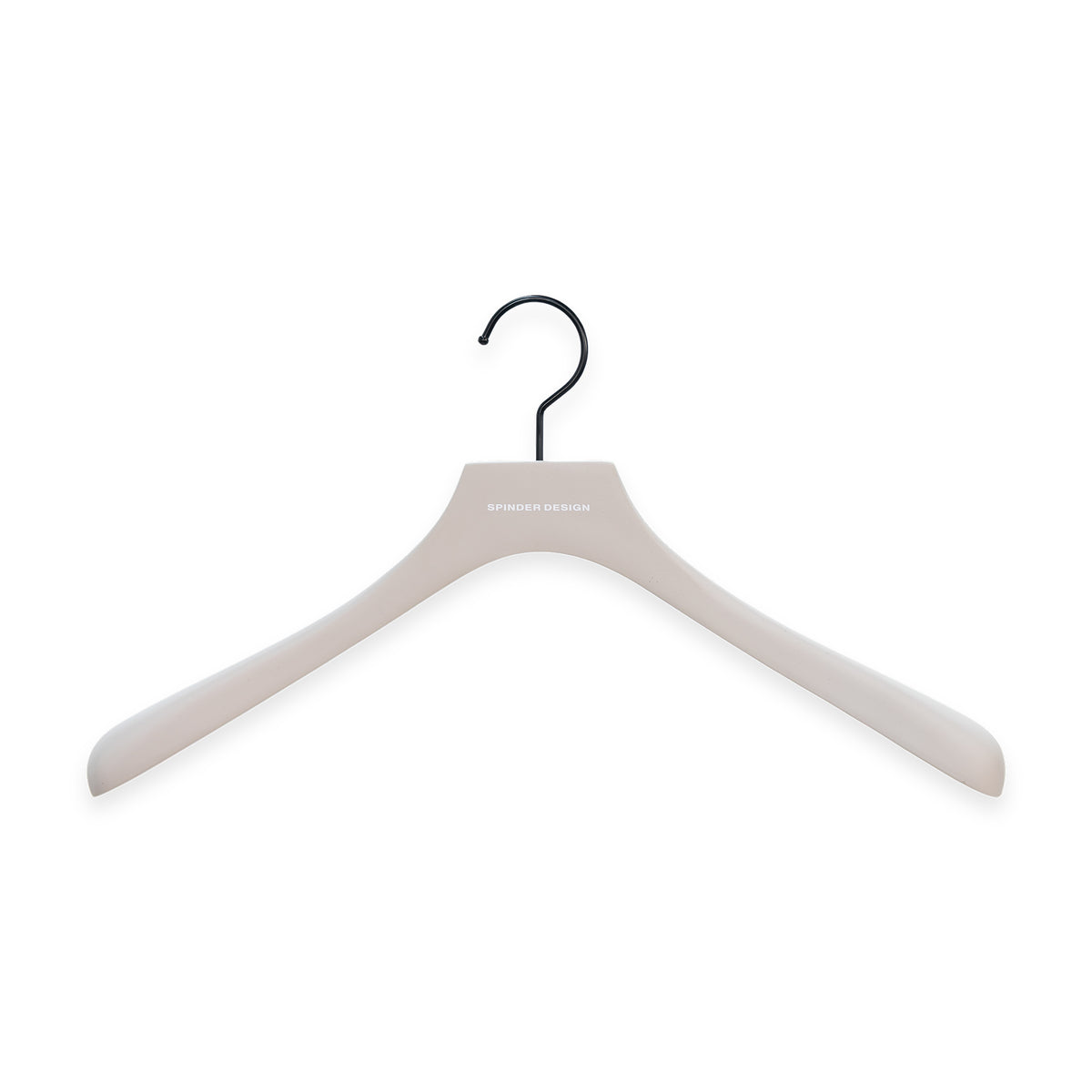 Spinder Design kledinghangers Lotus - Silky Taupe - set van 5 - Draaibare haak - anti slip coating