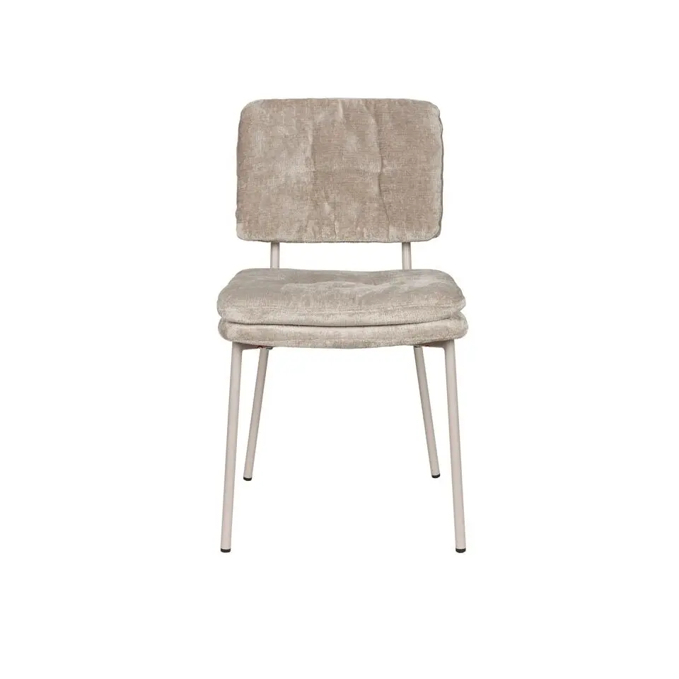 Housecraft Franck Eetkamerstoelen Velours Beige - Set van 2