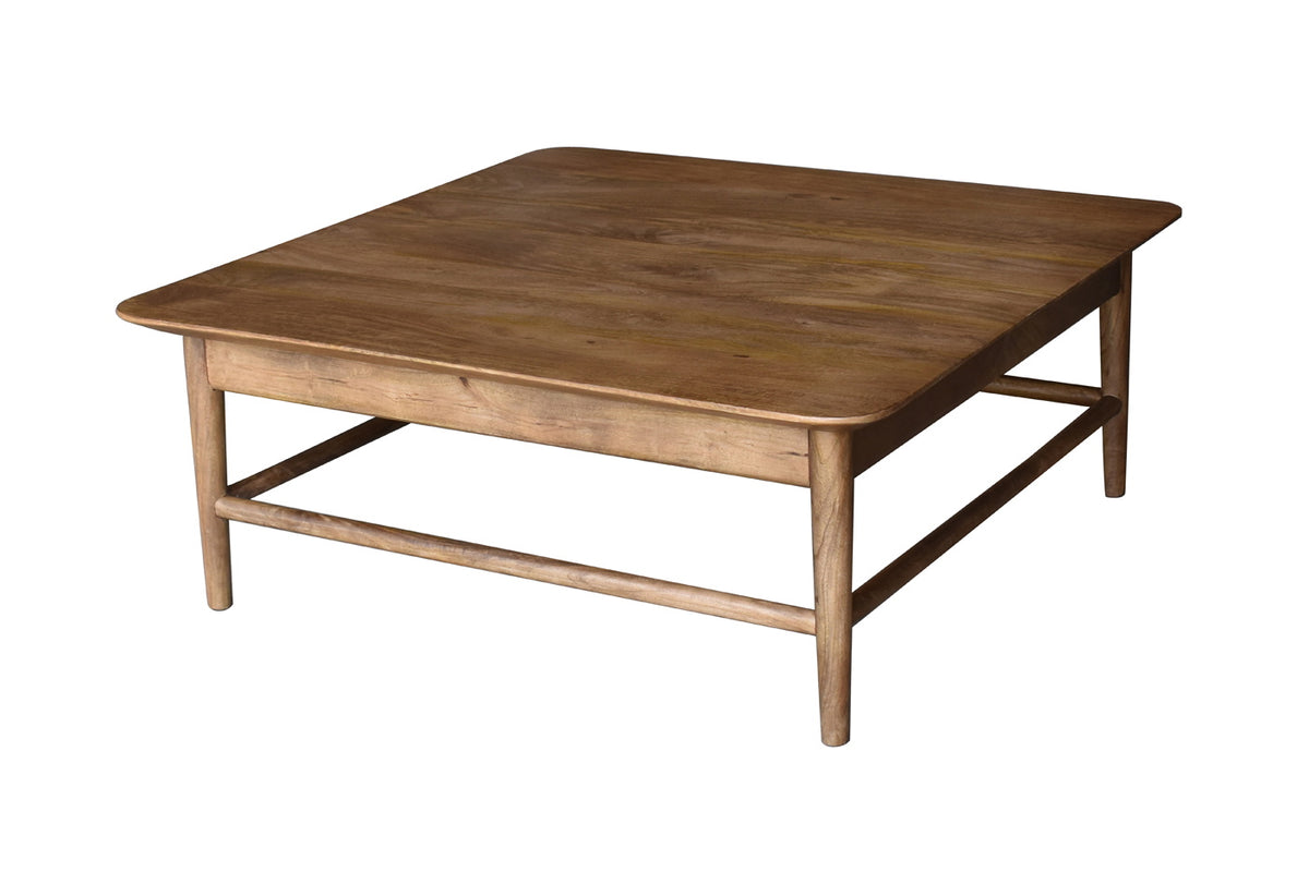 Giga Meubel Salontafel Lana - Naturel Mangohout - 100x100x45cm