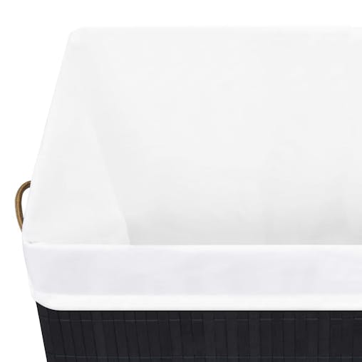 NNEVL Bamboo Laundry Basket Black 83 L