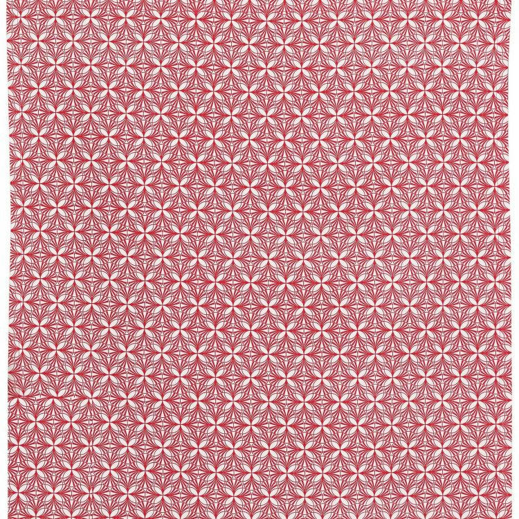 CALYPSE - Torchon imprimé  en coton rouge 50 x 70