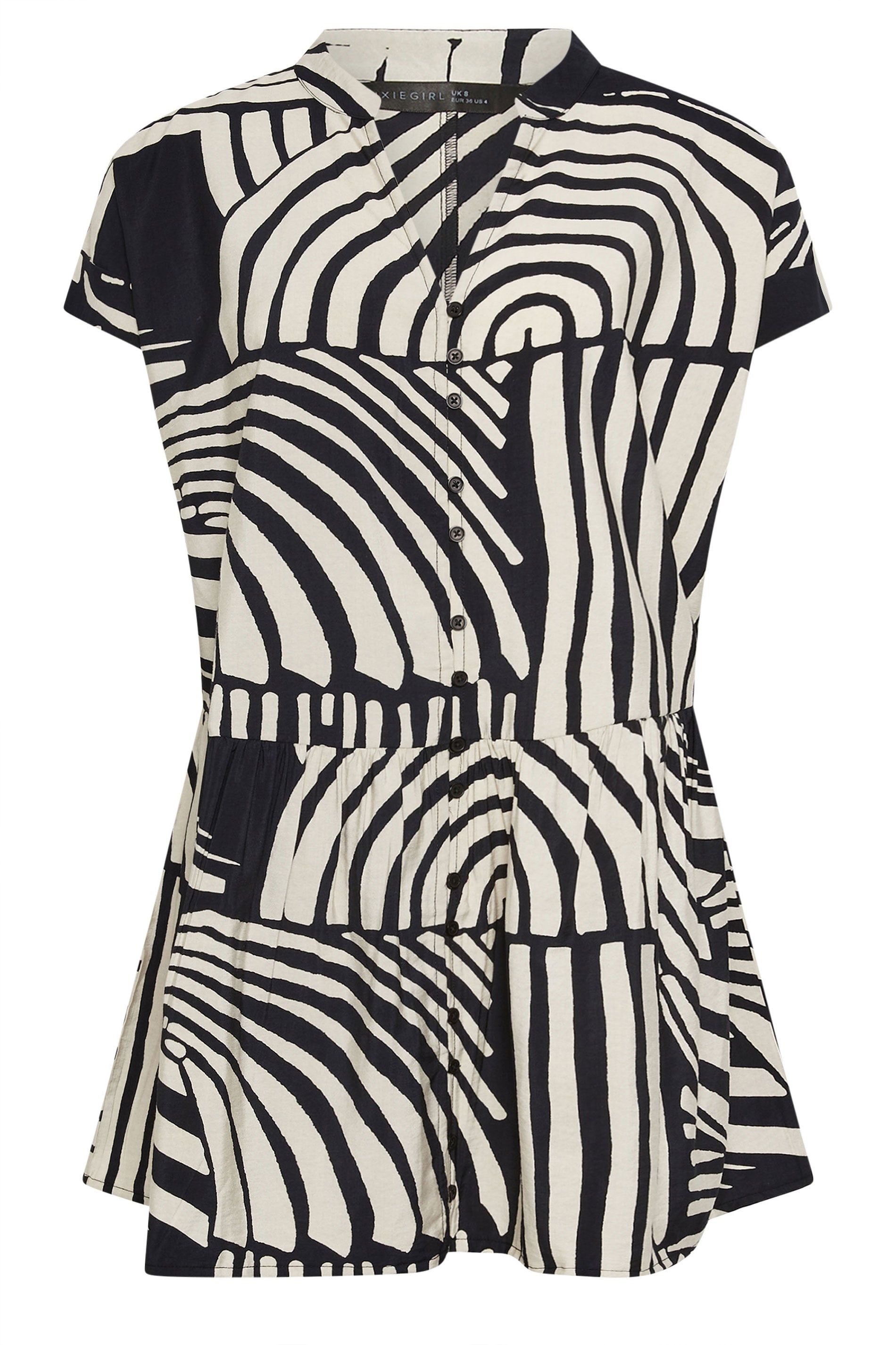 PixieGirl Petite Abstract Button Shirt Mini Dress