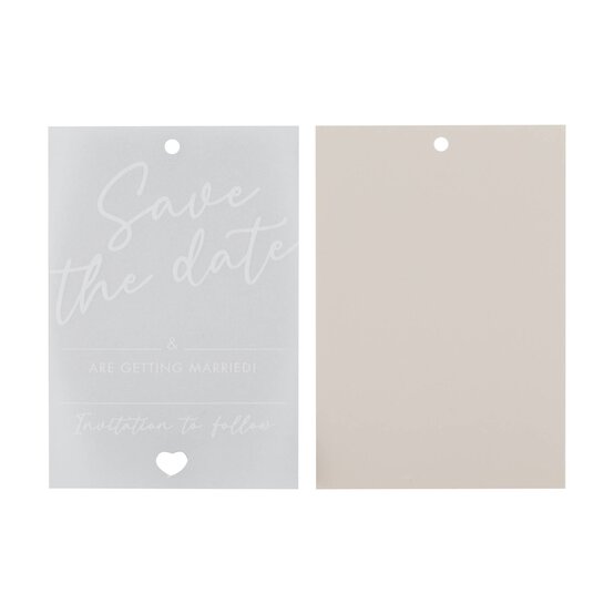 White Vellum Save the Date Tags 20 Pack