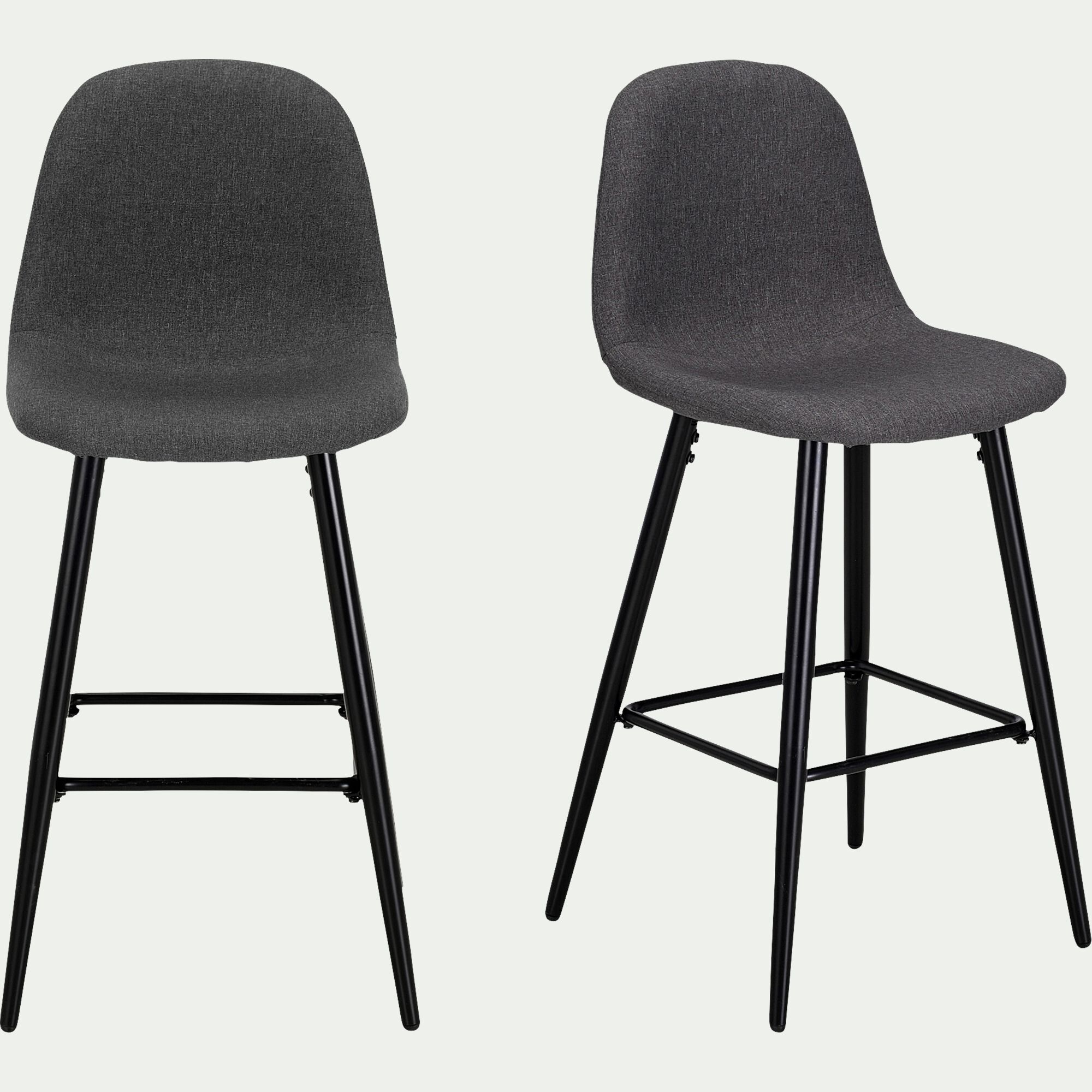 LOANA - Chaise de bar - gris ardoise H66cm