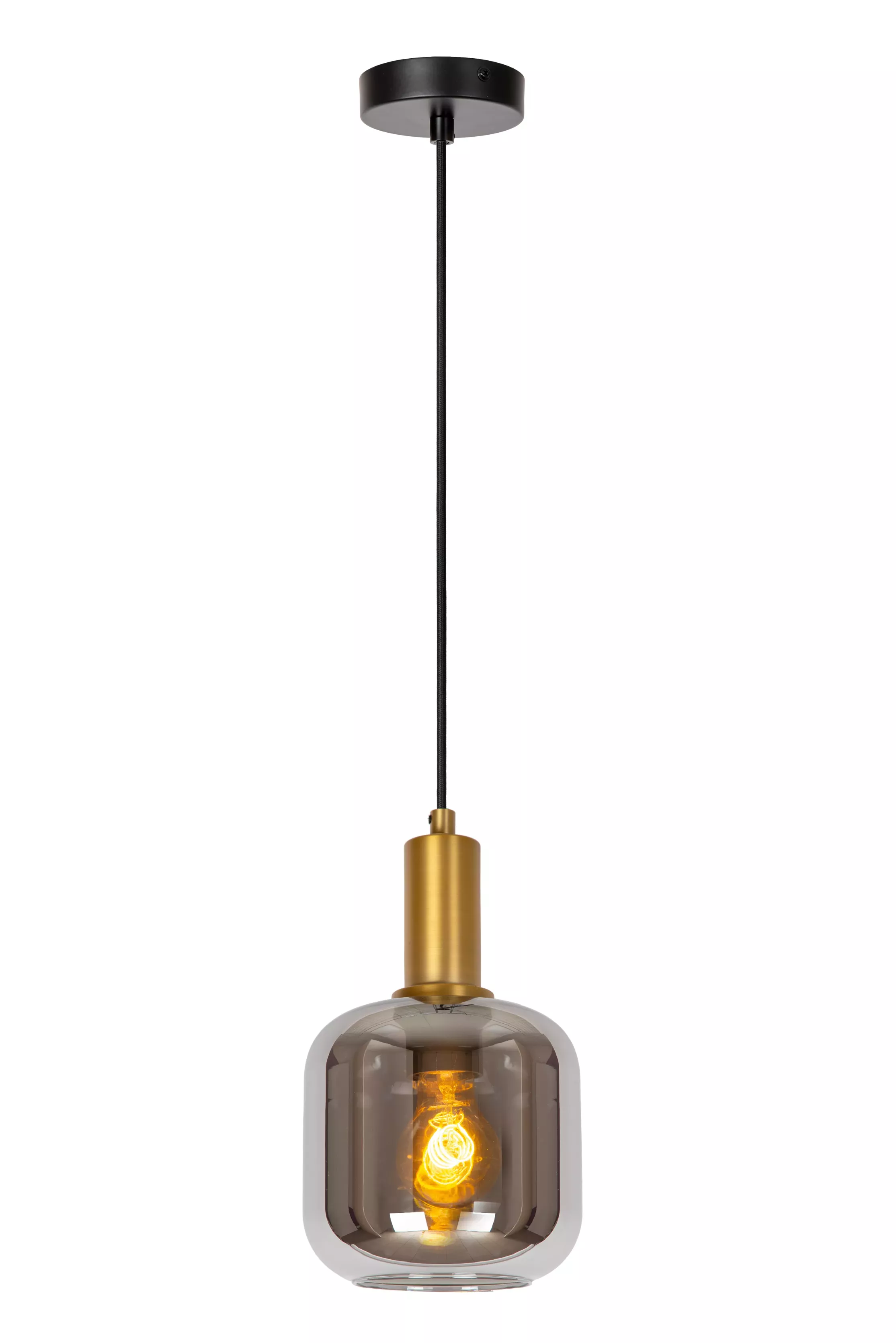 Lampa wisząca mosiężno-złota-szara JOANET 1xE27x40W Lucide