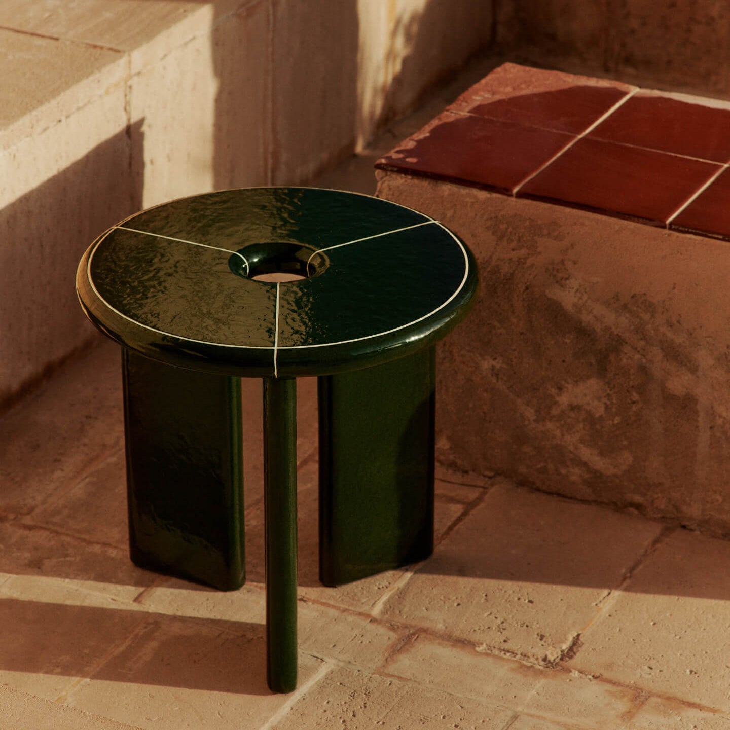 Ferm Living Deya Bijzettafel - Donkergroen