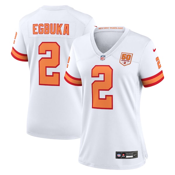 Emeka Egbuka '76 Tampa Bay Buccaneers Nike Women's Alternate 50th Season Game Jersey - White/Creamsicle