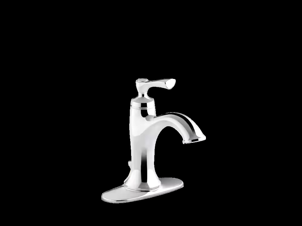 Kohler Elliston Single Handle 4-in Centerset Bathroom Sink Faucet, Chrome