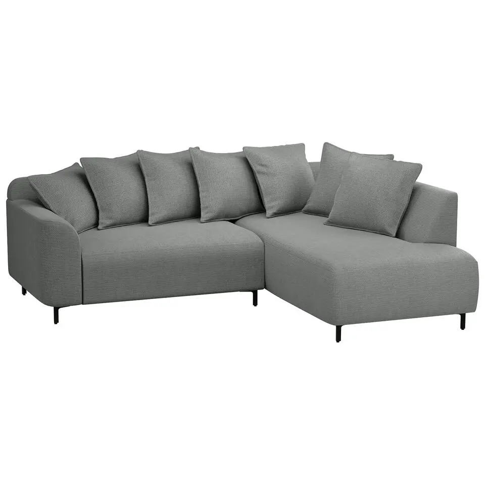 Hoekbank Elsa rechts - stof Eden - grijs